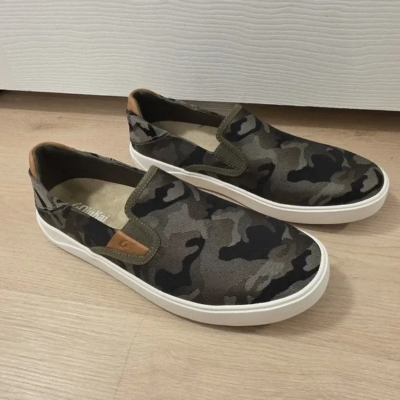 OluKai Green‎ Camo Lae'Ahi Pa'i Outdoor Versatile Lifestyle Sneakers Size 9